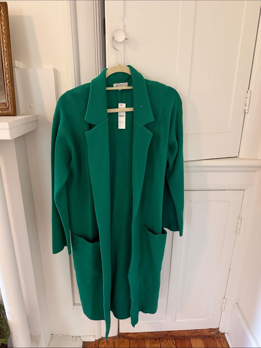 J. Crew Emerald Open-Front Longline Blazer